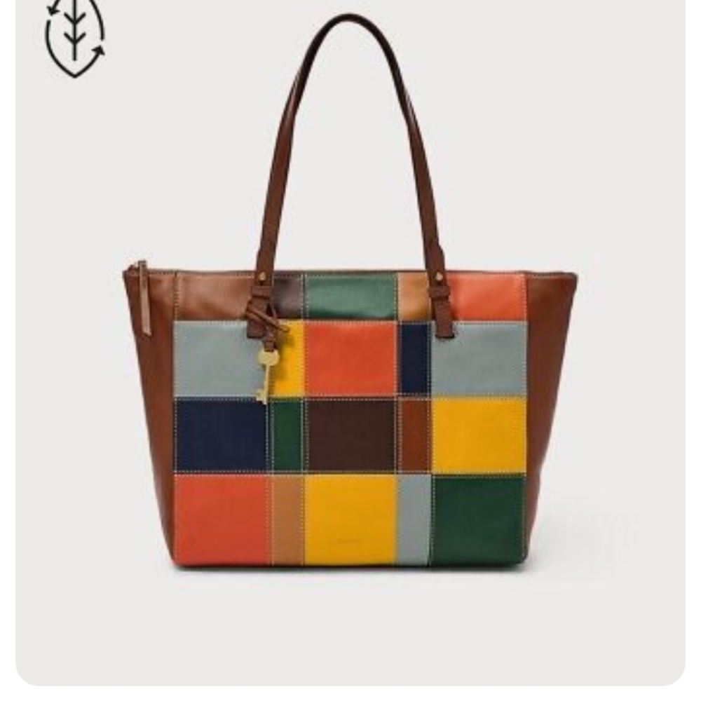 Fossil Rachel Tote - Patchwork Pattern
